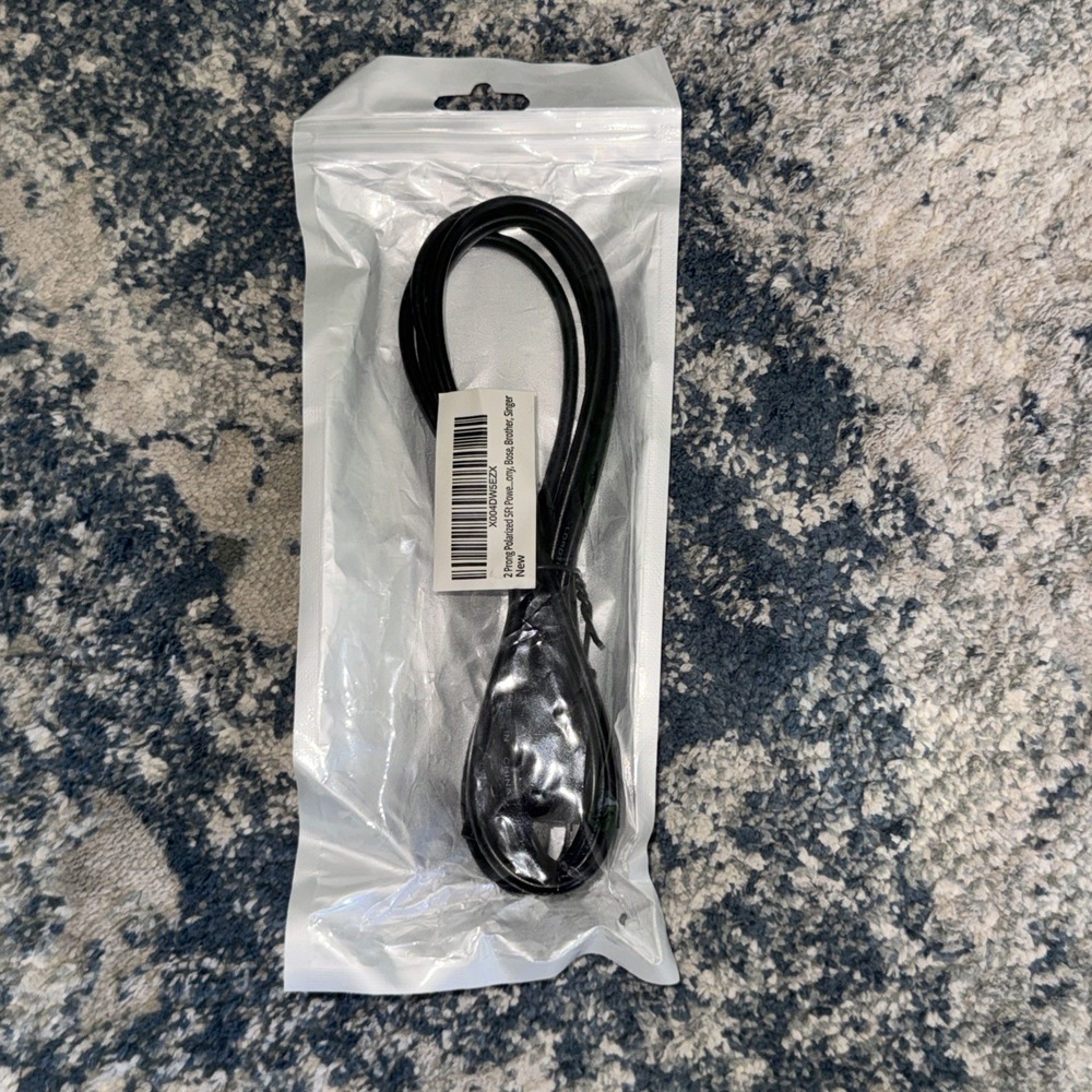 2 Prong Polarized 5Ft Power Cord C7 Connector Replacement PS1 /PS2